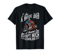 I Am A Biker Dad Motocyle Divertida Frase para Abuelos Camiseta