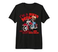 I Am A Biker Mom Motocyle Frase para Mujer Motera Camiseta Premium