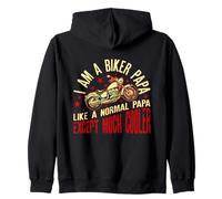 I Am A Biker Papa Frase Divertida para Abuelo Motero Sudadera con Capucha