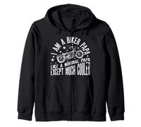 I Am A Biker Papa Frase Divertida para Abuelo Motero Sudadera con Capucha