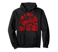 I Am A Biker Papa Frase Divertida para Abuelo Motero Sudadera con Capucha