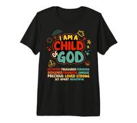 I Am a Child of God Christian Retro Jesus Faith Design Camiseta Premium