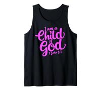 I Am A Child of God Juan Verso de la Biblia Confía en Señor Jesús 1 Juan Camiseta sin Mangas
