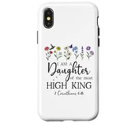 I Am a Daughter of The High King God Bible 2 Corinthian 6:18 Carcasa para iPhone X/XS