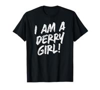 I Am A Derry Girl! Irlanda del Norte Blanco Desgastado Print Camiseta