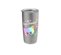 I Am A Face Painter Funny Kawaii Vaso térmico de acero inoxidable de doble pared