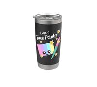 I Am A Face Painter Funny Kawaii Vaso térmico de acero inoxidable de doble pared