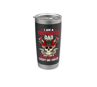 I Am A Firefighter Dad Fireman Firefighters Lovers Vaso térmico de acero inoxidable de doble pared