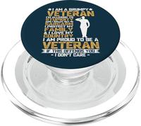 I Am A Grumpy Veteran Proud to Be Veteran Patriotic Military PopSockets PopGrip para MagSafe