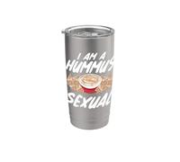 I Am A Hummus Sexual Vegan Food Spread Juego de palabras Vaso térmico de acero inoxidable de doble pared