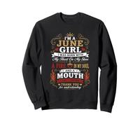 I Am A June Girl Fire In My Soul Queen Cumpleaños Sudadera
