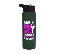 I Am A Karate Girl Frase divertida para chicas Stainless Steel Insulated Water Bottle