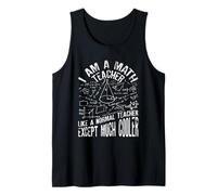 I Am A Math Teacher Frase Divertido para Profesores Camiseta sin Mangas