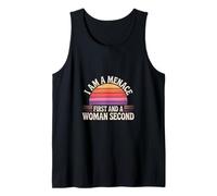 I Am A Menace First And A Woman Second Actitud --- Camiseta sin Mangas