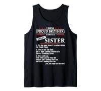 I Am A Proud Brother of A Crazy Sister She has Anger Issues Camiseta sin Mangas