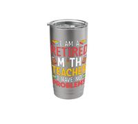 I Am A Retired Math Teacher I Have No Problems Vaso térmico de acero inoxidable de doble pared