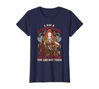 I Am A Shield Maiden I Fear The Gods You Are Not Them Viking Camiseta, Mujer, Azul Marino, M