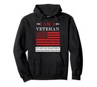 I Am A Veteran My Oath Has No Expiration Men's Veteran Sudadera con Capucha