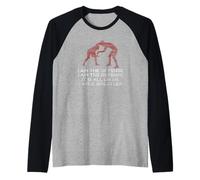 I Am A Wrestler - Divertido Aspecto Desgastado de Lucha Libre Camiseta Manga Raglan
