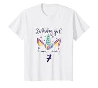I am already 7 years unicorn birthday girl Camiseta