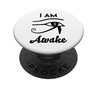 I Am Am Awake- Horus - Símbolo de protección Egipcio del Tercer Ojo Egipto PopSockets PopGrip Adhesivo