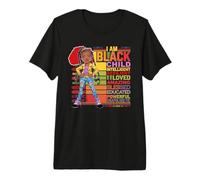 I Am Black Child History Month Afroamericanos Niños Niñas Camiseta Premium