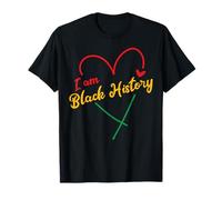 I Am Black History Heart Love Afroamericano Mujeres Hombres Niños Camiseta