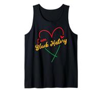 I Am Black History Heart Love Afroamericano Mujeres Hombres Niños Camiseta sin Mangas
