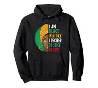 I Am Black History Mes de la Historia Negra Vintage Chica Negra Sudadera con Capucha