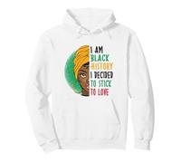 I Am Black History Mes de la Historia Negra Vintage Chica Negra Sudadera con Capucha