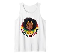 I Am Black History Month Melanina Afro Girls Kids Camiseta sin Mangas