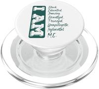 I Am Black Strong Educated Proud Black History Month PopSockets PopGrip para MagSafe