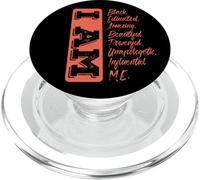 I Am Black Strong Educated Women Men Black History Month PopSockets PopGrip para MagSafe