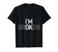 I Am Broken ich Bin verrückt. Camiseta gráfica económica, Hombre, Negro, M