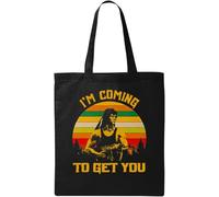 I Am Coming to Get You - Bolsa de algodón ecológico natural, color negro, Black, Talla única
