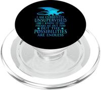 I Am Currently Unsupervised I Know Funny Dragons Jokes PopSockets PopGrip para MagSafe