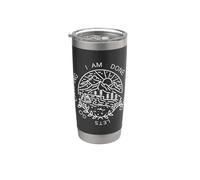 I Am Done Teaching Lets Go Camping Diseño artístico minimalista Vaso térmico de acero inoxidable de doble pared