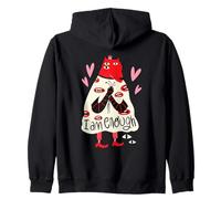 I Am Enough - Diseño de personajes de amor propio Sudadera con Capucha