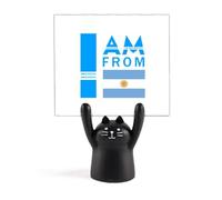 I Am from Argentina Art Deco Fashion Memo Holder Cartoon Black Cat Stand Decoración