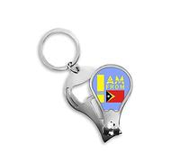I Am from East Timor Art Deco Fashion Fingernail Clipper cortador llavero tijera