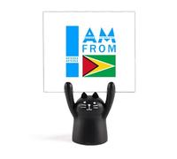 I Am from Guyana Art Deco Fashion Memo Holder Cartoon Black Cat Stand Decor