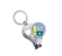 I Am from Macau Art Deco Fashion Fingernail Clipper Cutter Abridor Llavero Tijera