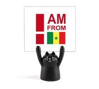 I Am from Nigeria Art Deco Fashion Memo Holder Cartoon Black Cat Stand Decor