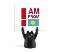 I Am from Palau Art Deco Fashion Memo Holder Cartoon Black Cat Stand Decoración