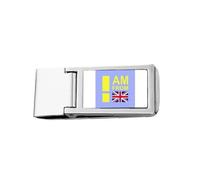 I Am from United Kingdom - Cartera de bolsillo con clip para dinero de acero inoxidable
