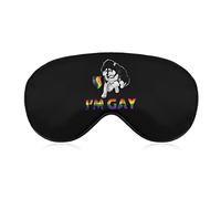 I Am Gay Pride LGBT Flag Siberian Husky Sleep Eye Mask Cute Blindfold Eye Covers Eyeshade para Mujeres Hombres Regalos