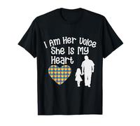 I Am Her Voice She is My Heart Autismo Camiseta