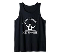 I Am Human Metrónomo Funny Orchestra Conductor Música Maestro Camiseta sin Mangas