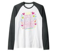 I Am Kind Brave Smart Loved Edificante Motivacional - Camiseta Manga Raglan