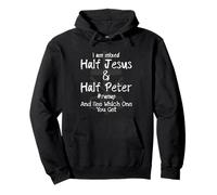 I Am Mixed Half Jesus and Half Peter Christian #Runup Gift Sudadera con Capucha